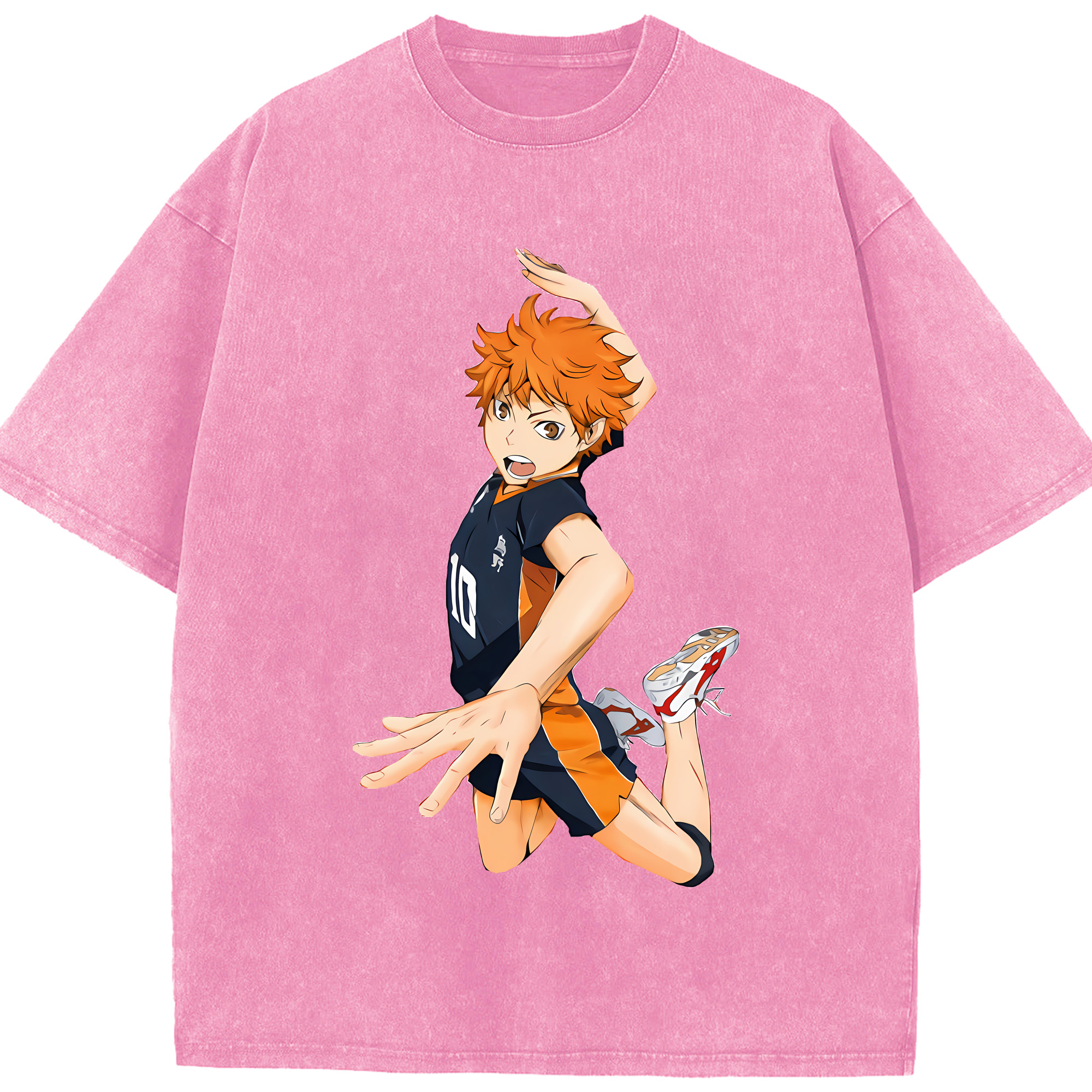 （画像用） ハイキュー!! Haikyu!! 綿100% ヴィンテージ風 半袖Tシャツ（フロントプリント）